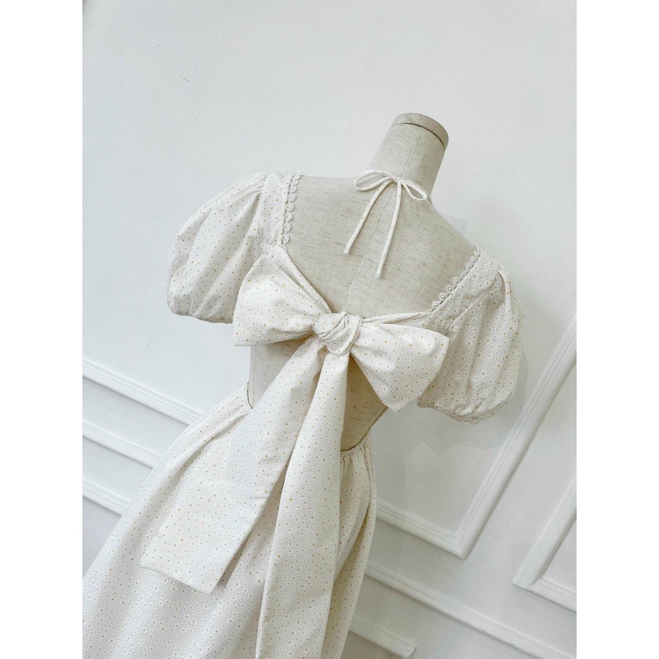 [Siêu Sale] Đầm Maxi Hoa Nhí Cột Nơ Lưng - D0594