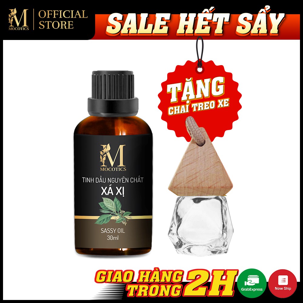 Tinh Dầu Xá Xị Mocotics Chai 30ML | Tinh Dầu Gù Hương Nguyên Chất | Xông Thơm Phòng | Tặng lọ treo tinh dầu treo xe