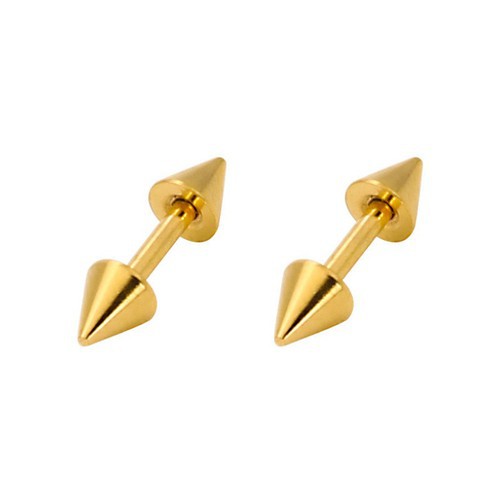 Bông Tai Nam Mũi Nhọn Titan Ko Đen TT 2664