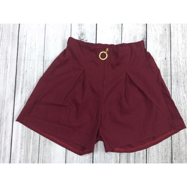 Quần shorts nữ khoá kéo co giãn