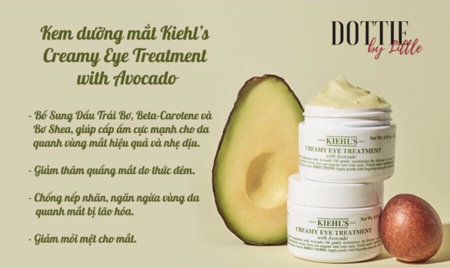 [BILL US] Kem dưỡng mắt Kiehls Creamy Eye Treatment with Avocado