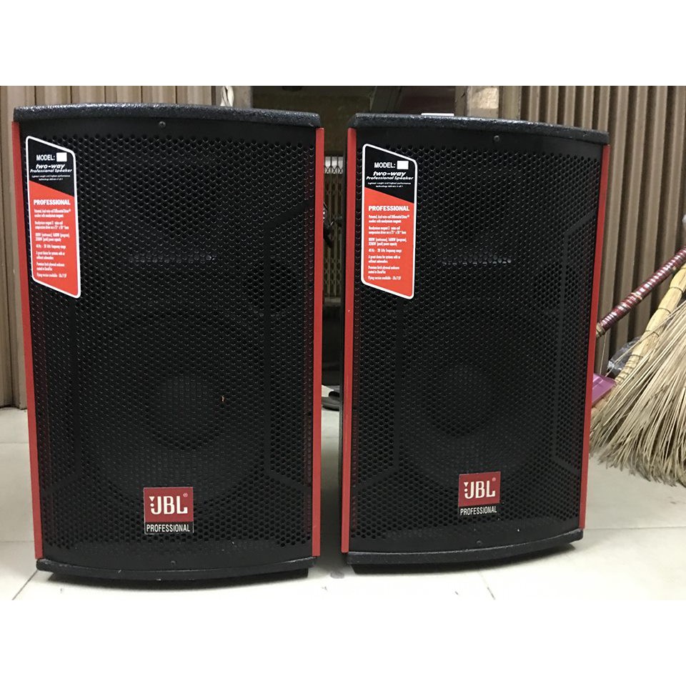 Loa sân khấu thùng sơn VIỀN ĐỎ 3 tấc bass lớn chơi nhạc ngoài trời