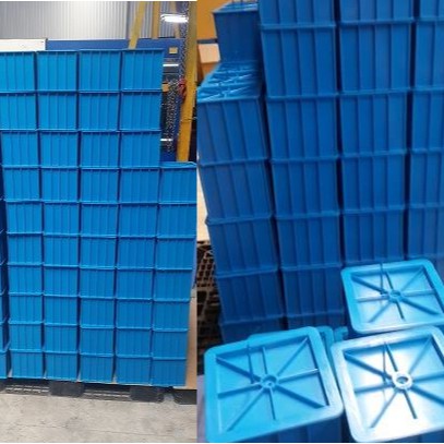 Khuôn đúc mẫu bê tông lập phương bằng nhựa 150x150x150mm màu xanh