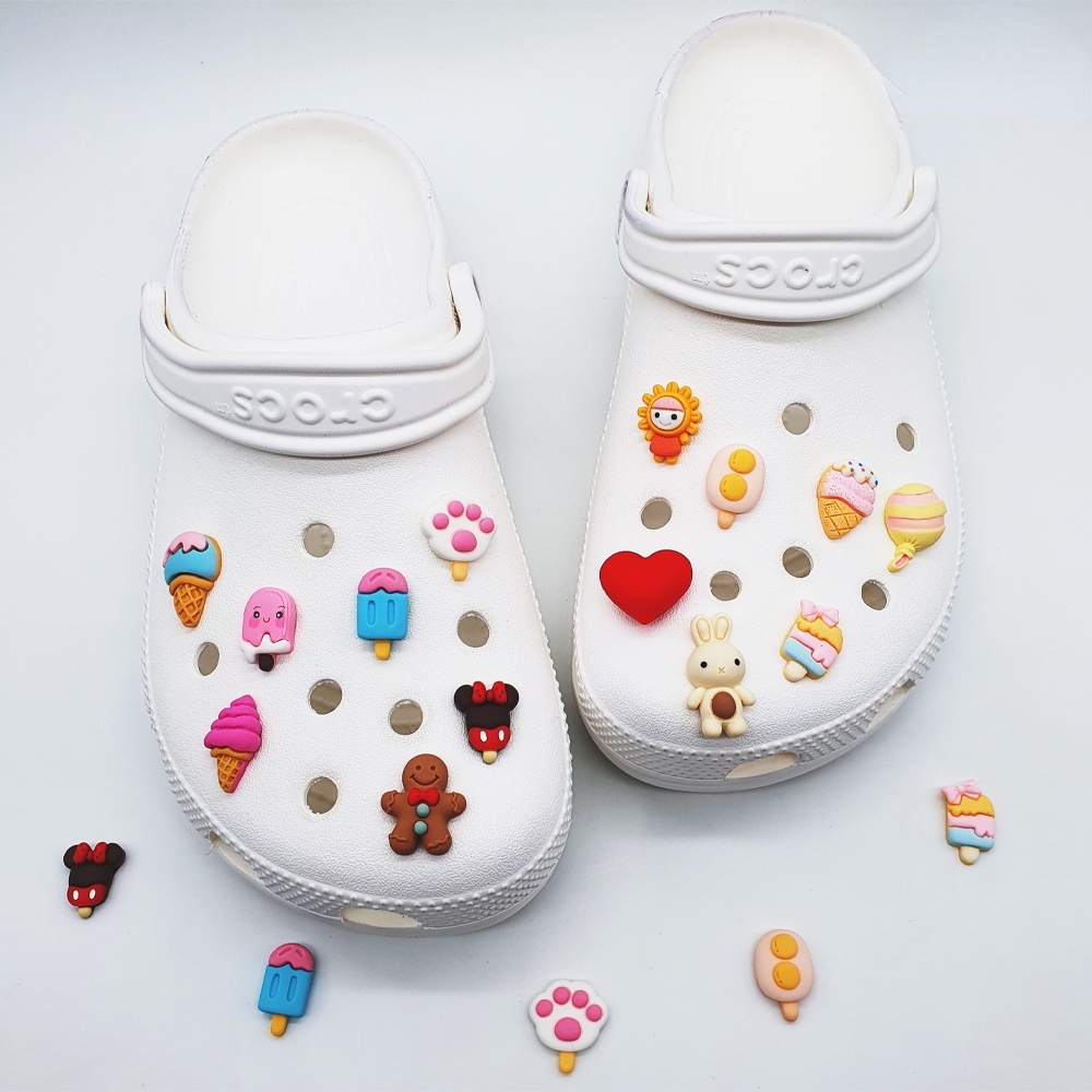 Thanh Kem (Quán Bar Xanh Dương / Mochi Bar / Mickey Bar / Sarr) Phụ Kiện Trang Trí Giày Crocs Jibbitz Diy