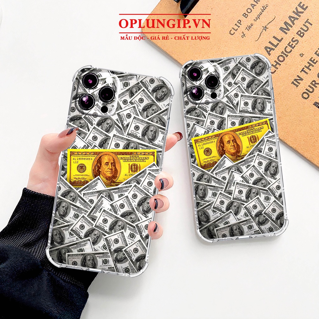 Ốp lưng iphone chống sốc Dollar mỹ bảo vệ camera cho iphone 14 13 pro max 11 12 pro max mini x xr xs max 6 s 7 8 plus