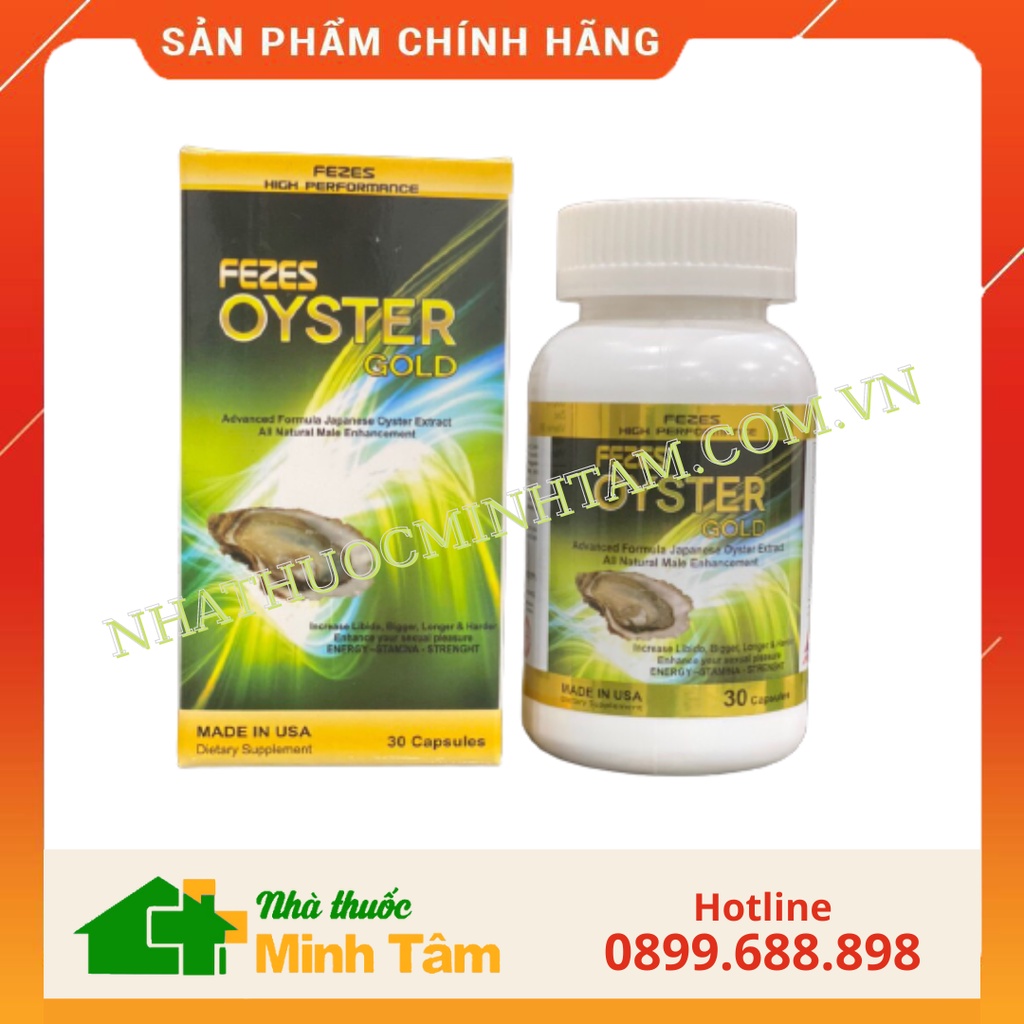 [CHÍNH HÃNG] Tinh chất Hàu Vàng Fezes OYSTER Gold - Lọ 30 viên - Chính hãng USA