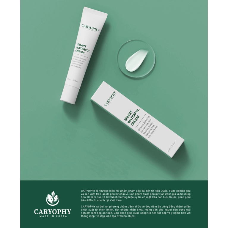 [HÀNG CHÍNH HÃNG] Kem Dưỡng Ẩm, Làm Dịu Và Phục Hồi Da Chuyên Sâu Caryophy Smart Waterful Cream 40ml