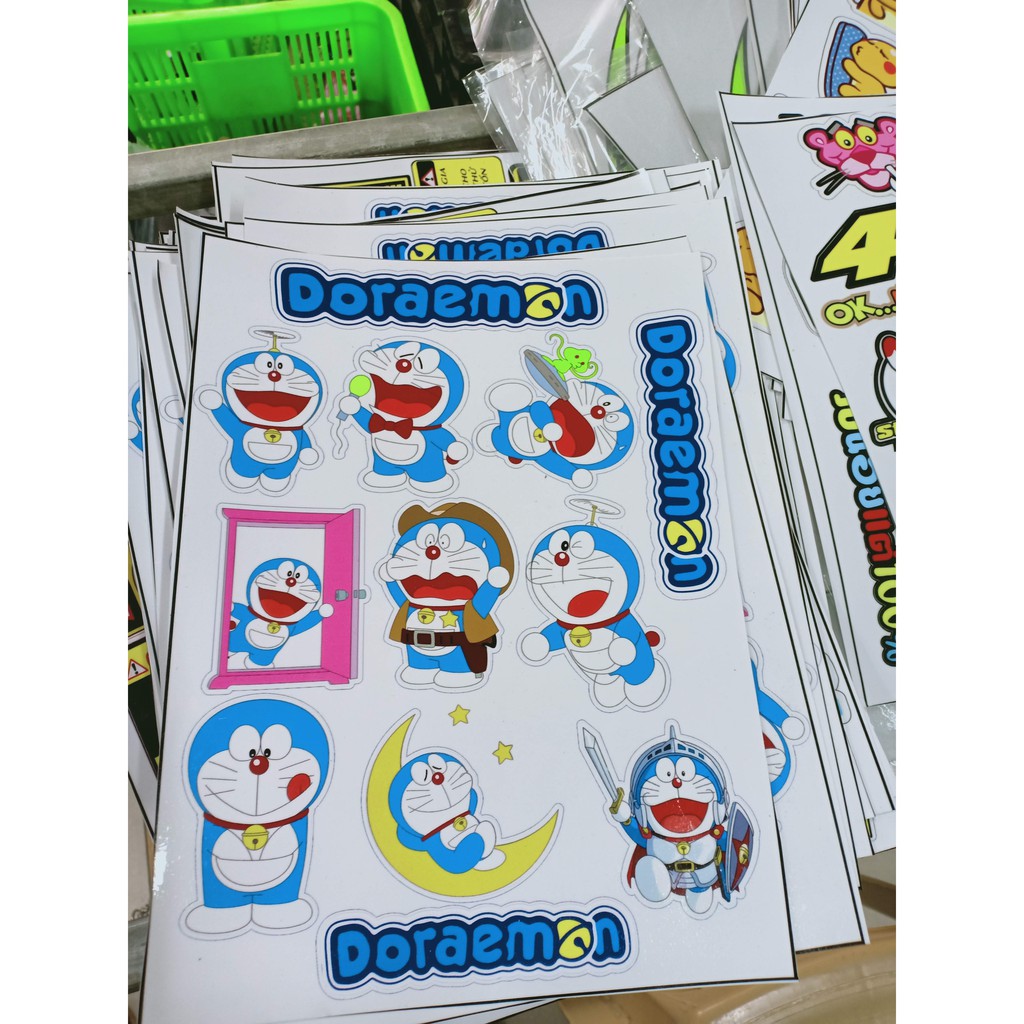 Miếng Dán Xe Máy, Ô Tô, Mũ Bảo Hiểm Siêu Chất Siêu Ngầu - Tem Dán Cute