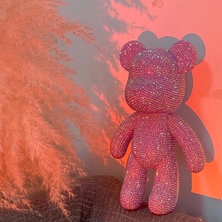 Gấu đính đá handmade Bearbrick size 23cm cao cấp cho mọi lứa tuổi