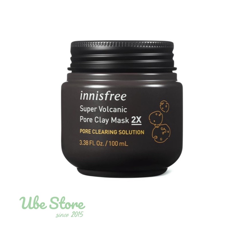 MẶT NẠ ĐẤT SÉT NÚI LỬA INNISFREE SUPER VOLCANIC PORE CLAY MASK 2X 100ML