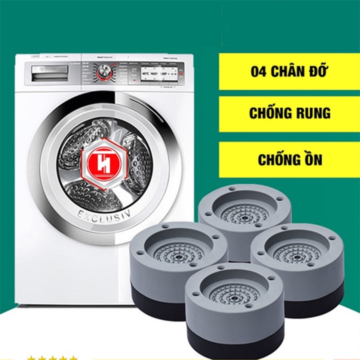 Set 4 Chân Đế Máy Giặt Bộ Đệm Cao Su Giúp Chống Rung Lắc Hao Mòn Sử Dụng