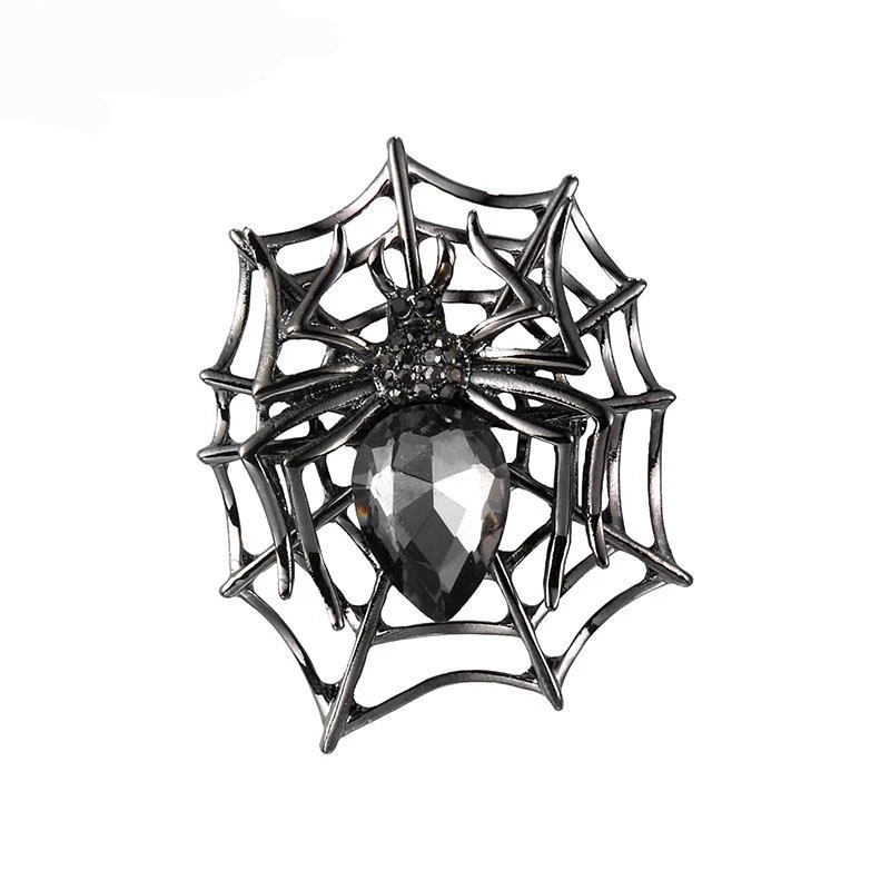 Ghim Cài Áo Hình Nhện Lưới Nhện Đính Đá Màu Sắc Cổ Điển Thời Trang Cho Nam Và Nữ