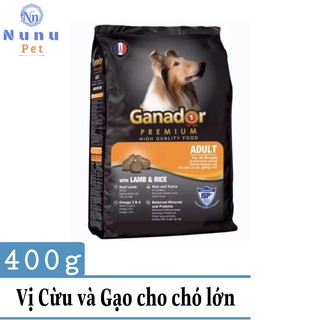 Thức ăn vị thịt Cừu và Gạo cho chó lớn - Thức ăn Ganador Adult 400g