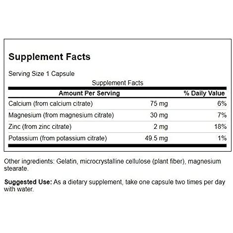 Khoáng Chất Tổng Hợp | Swanson Mineral Citrate Complex  - Canxi, Magiê, Kẽm, Kali - Chính Hãng
