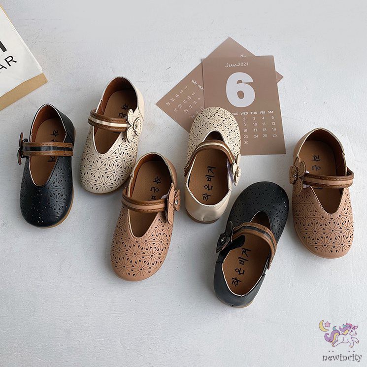 Giày da mềm mại phong cách công chúa Hàn Quốc đáng yêu cho bé gái