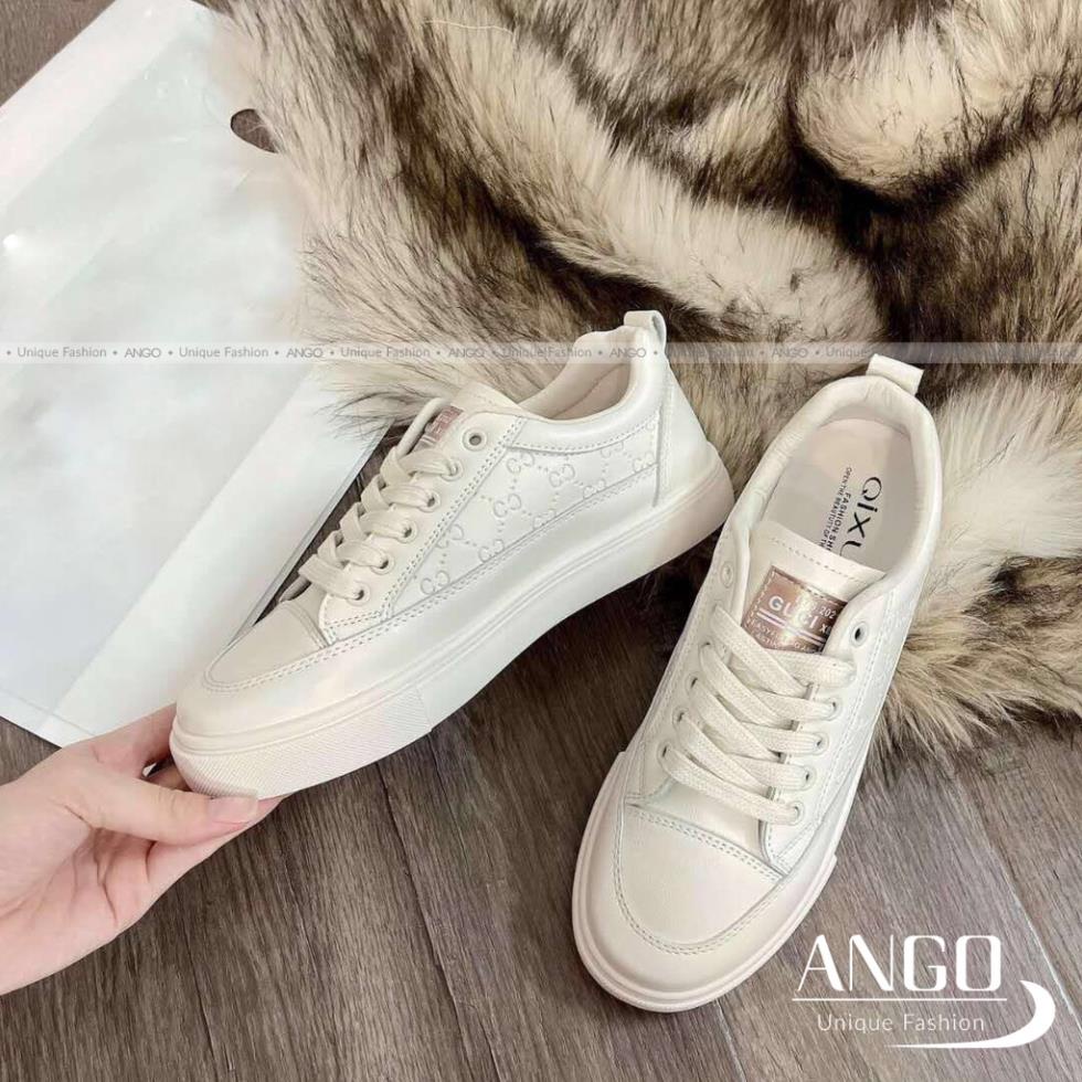 Giày thể thao nữ buộc dây họa tiết Gucci Xịn