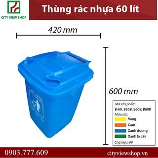 Thùng rác nhựa 60 lít