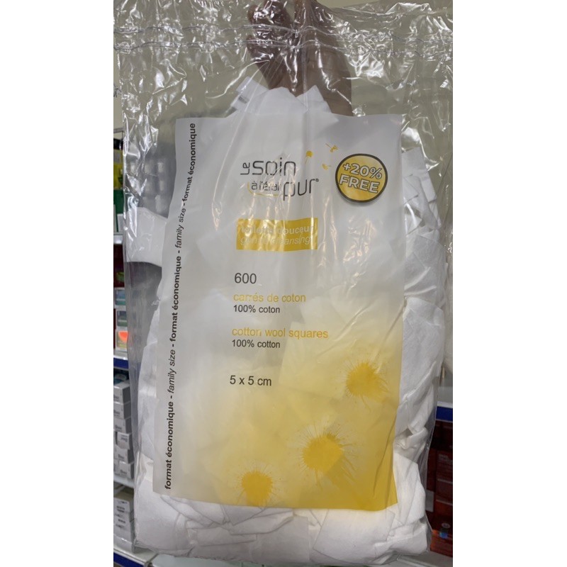 Bông Tẩy Trang Tetra Le Soin Laretat Pur 600 Miếng Của Pháp