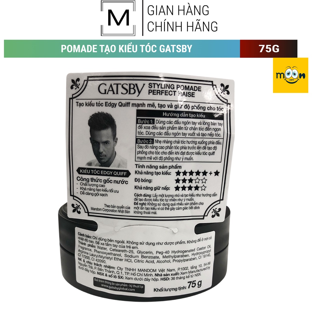 SÁP LOẠI MỘT TẠO LỌN TÓC VÀ GIỮ NẾP CẢ NGÀY POMADE - HƯƠNG NƯỚC HOA GATSBY NHẬT BẢN
