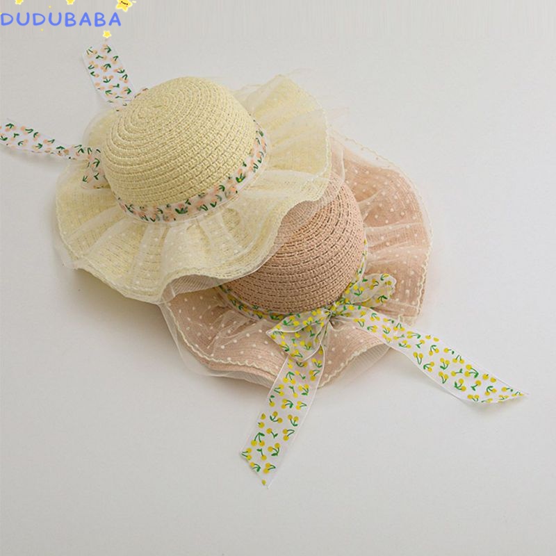 Mũ Rộng Vành Chống Nắng Thoáng Khí Phối Ruy Băng Thắt Nơ Xinh Xắn Thời Trang Cho Nữ