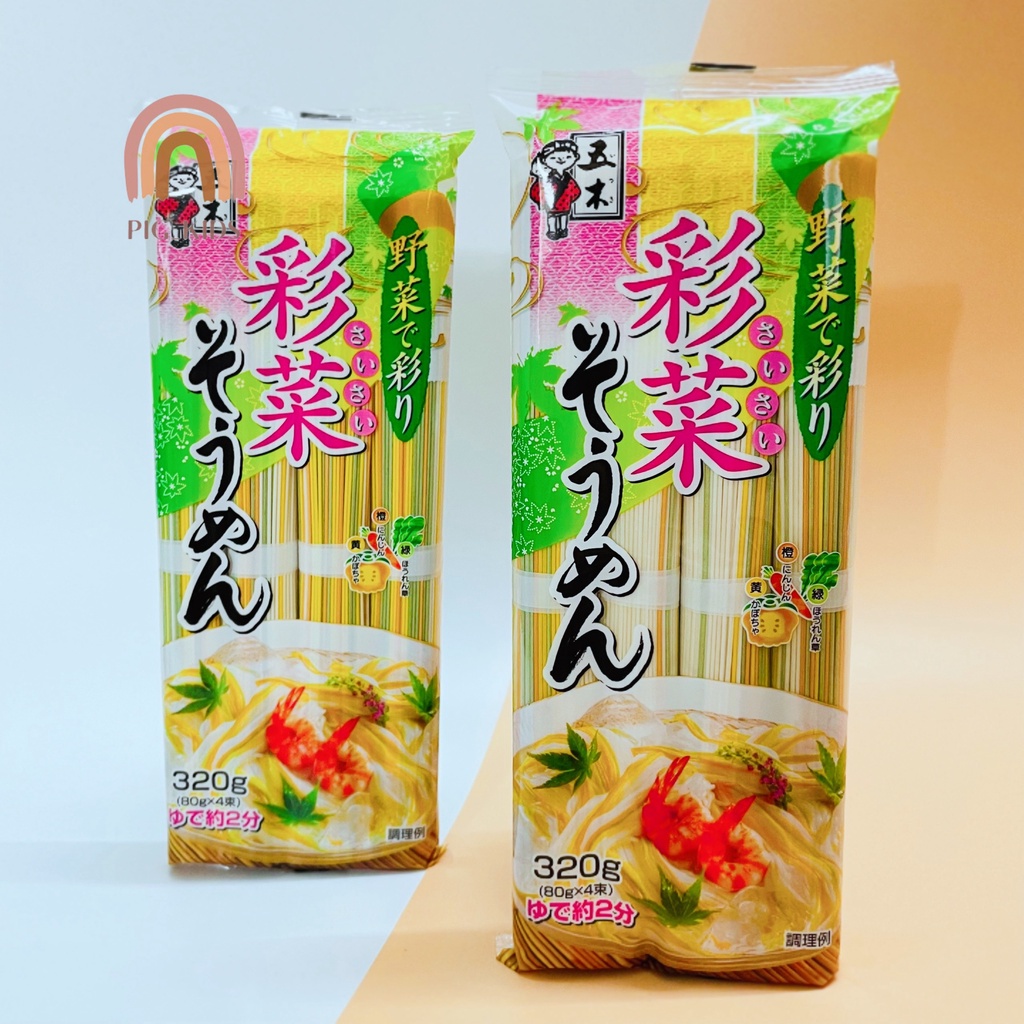 Mỳ Hiyamugi Rau Củ Itsuki 320g Nhật Bản