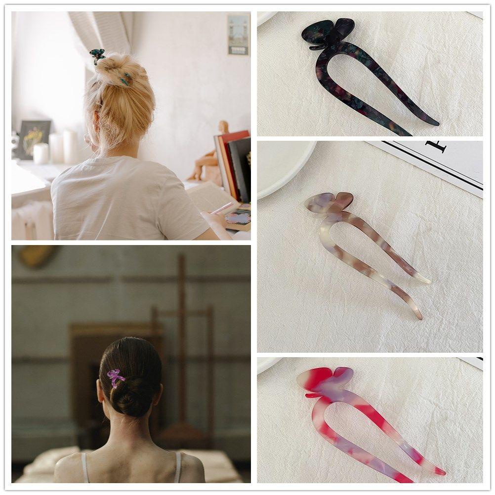 JUNE Trâm Cài Tóc Hình Bướm Phong Cách Pháp Cổ Điển Cho Nữ