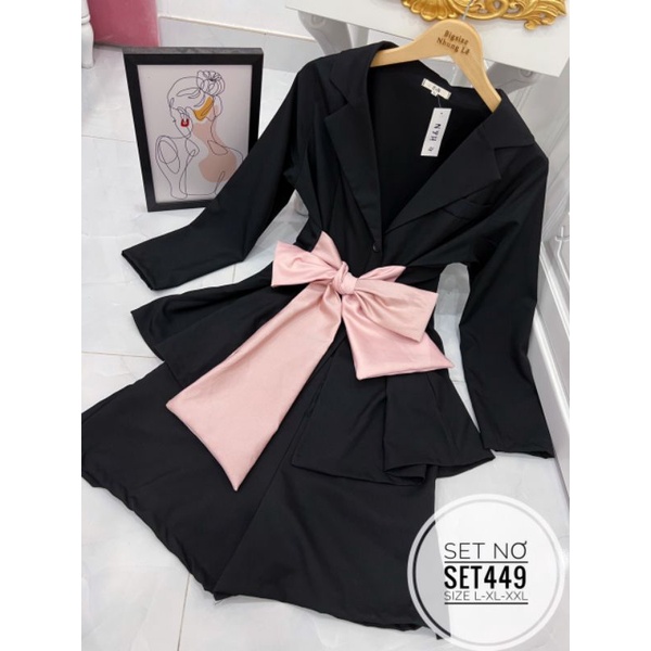 Set vest big size phối nơ từ 60kg-90kg