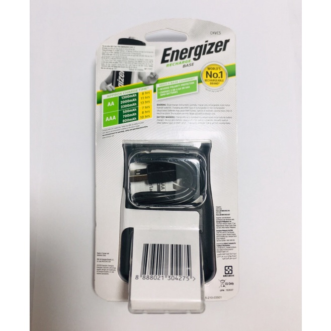 Bộ sạc pin Energizer Base AA, AAA kèm 4 pin sạc AA 1300 mAh