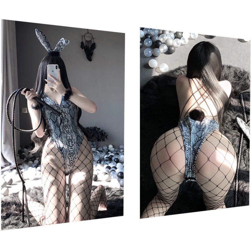 Bộ ngủ cosplay thỏ họa tiết da rắn liền thân bodysuit vô cùng sexy BS04A, Đồ ngủ sexy, Váy ngủ sexy, Freesize | BigBuy360 - bigbuy360.vn