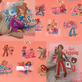 Sticker ủi, hình ủi, patch ủi những cô gái( chọn ngẫu nhiên) (Phụ liệu may vá trang trí quần áo may mặc, Handmade, DIY)