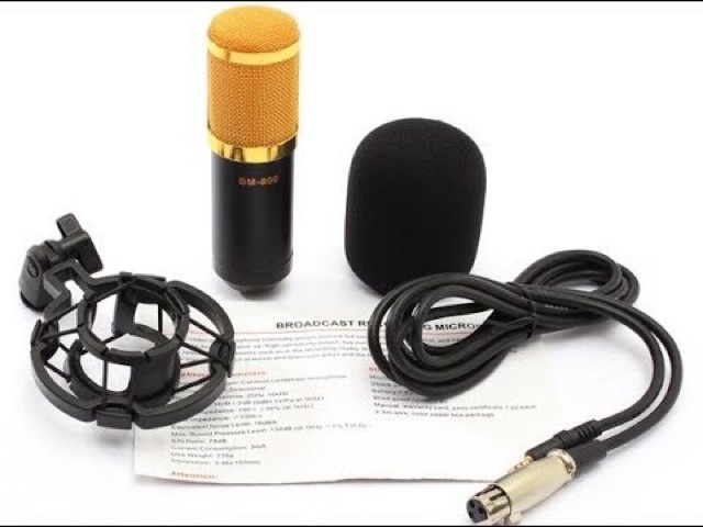 combo Bộ mic thu âm livestream hat karaoke BM900 K10 dây livestream 3 màu chân kẹp míc màng lọc âm