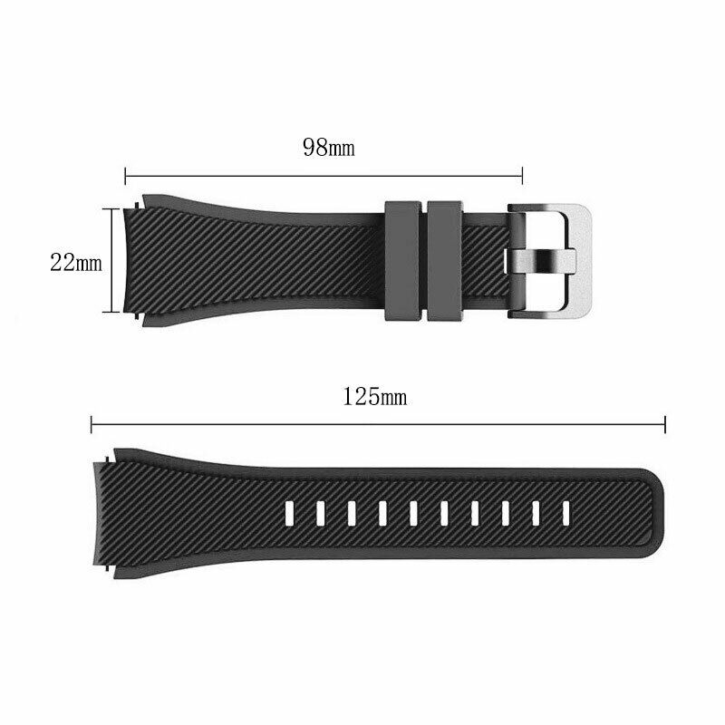 1 set Silicone Replacement Watch Band Strap for Samsung Galaxy Watch Active 20/22mm