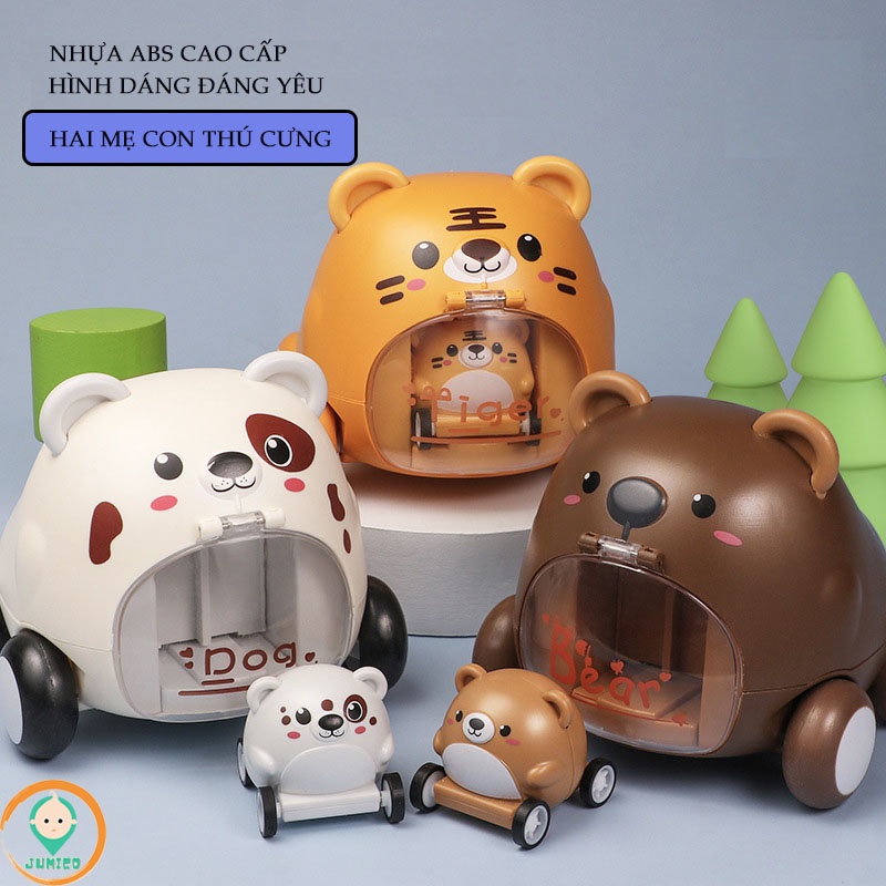 Ô tô đồ chơi trẻ em cho bé trai bé gái xe hình thú thông minh cho bé JUMICO OTT