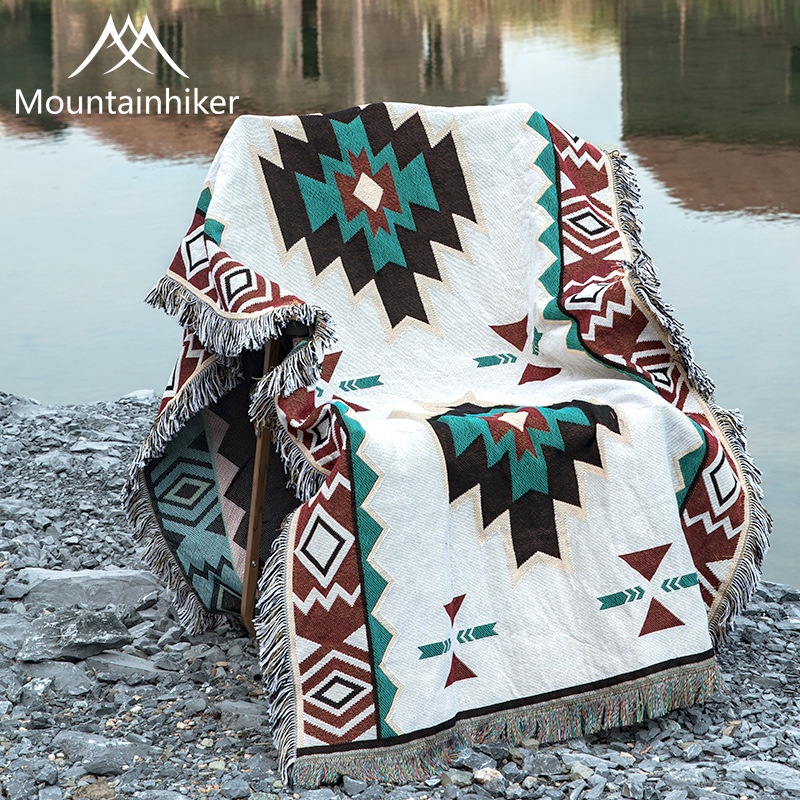 Thảm Dã Ngoại Thổ Cẩm Vải Kích Thước 90cm x 210cm - Thảm Cắm Trại Mông Cổ