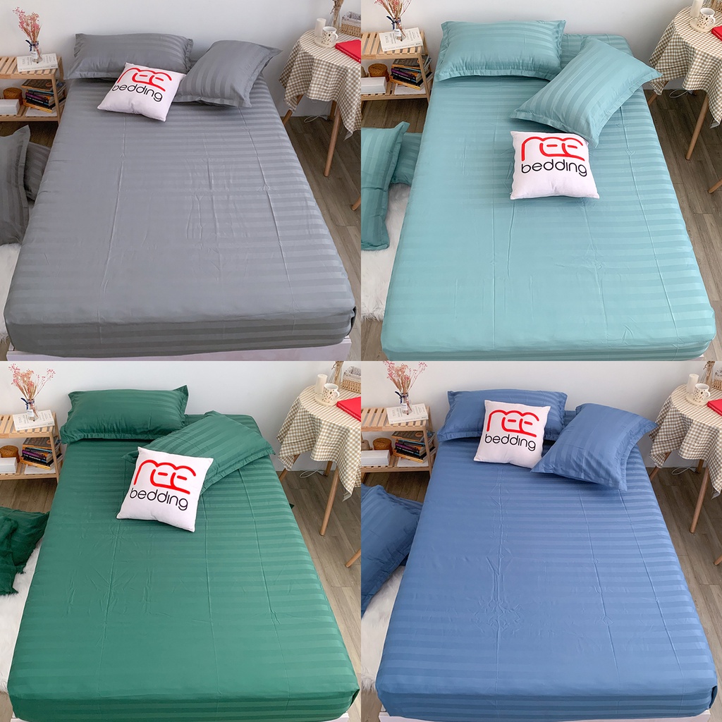 Ga giường và vỏ gối 3 món Cotton 3F CF95 đủ size nệm 1m2x2m, 1m4x2m, 1m6x2m, 1m8x2m