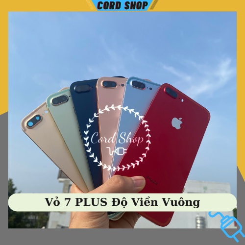 Vỏ 7 Plus Viền Vuông, Vỏ Độ 7 Plus Kèm Phím Mới, Đẹp, Cord Shop.Vỏ 7 Plus