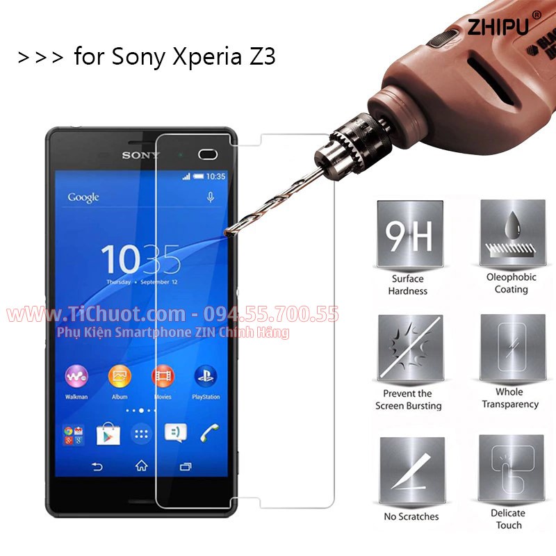 Kính Cường Lực SONY Z3 9H-0.26mm