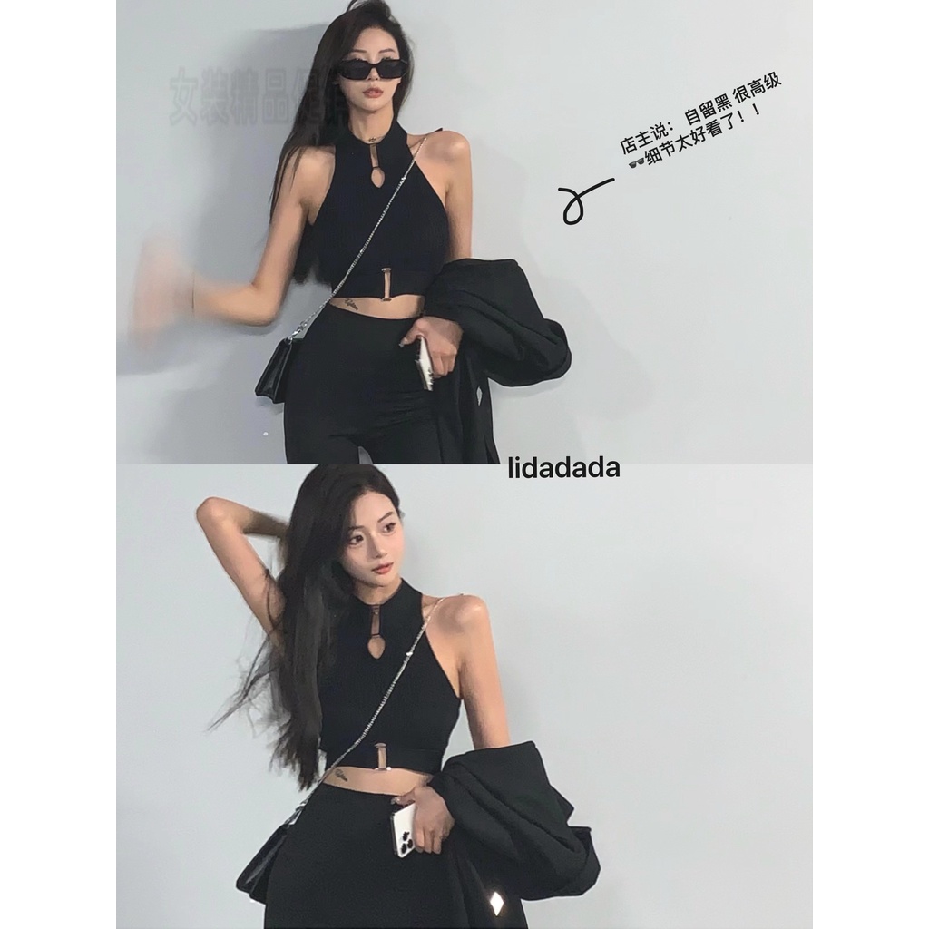 Cocory vn Áo Lửng Đan Len Gợi Cảm Dễ Phối Đồ Cho Nữ