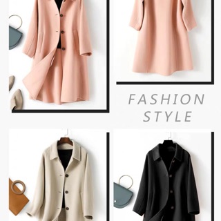 Áo dạ lông cừu ép hai mặt