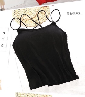 Áo bra 2 dây dáng croptop dây đan chéo lưng