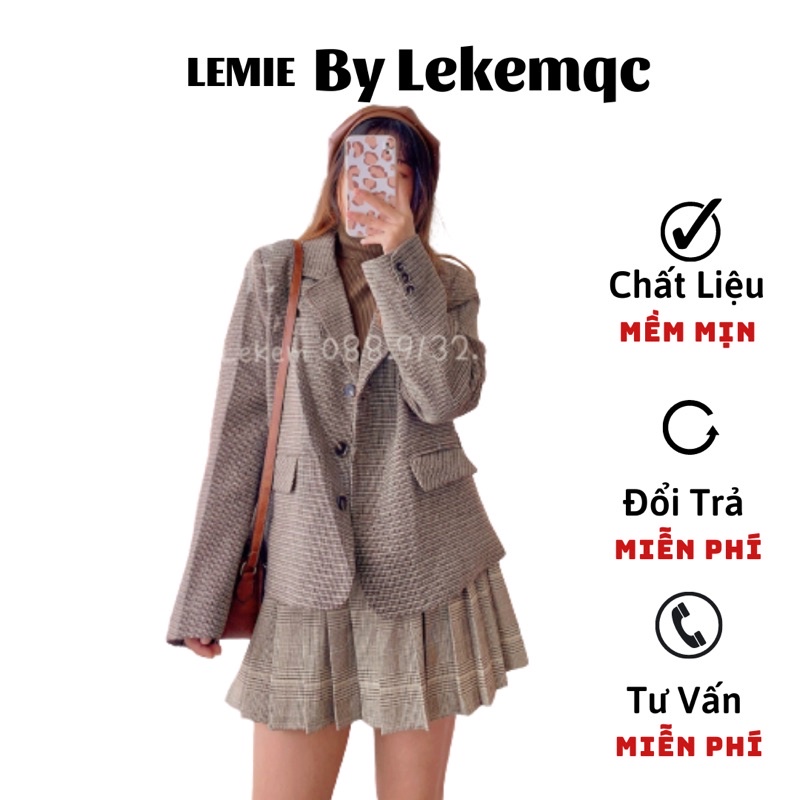 Áo Khoác Blazer Khoác Dạ Hàn Quốc K18 Hàng 2 Lớp Đủ Màu Đủ Size LEMIEbyLekemqc