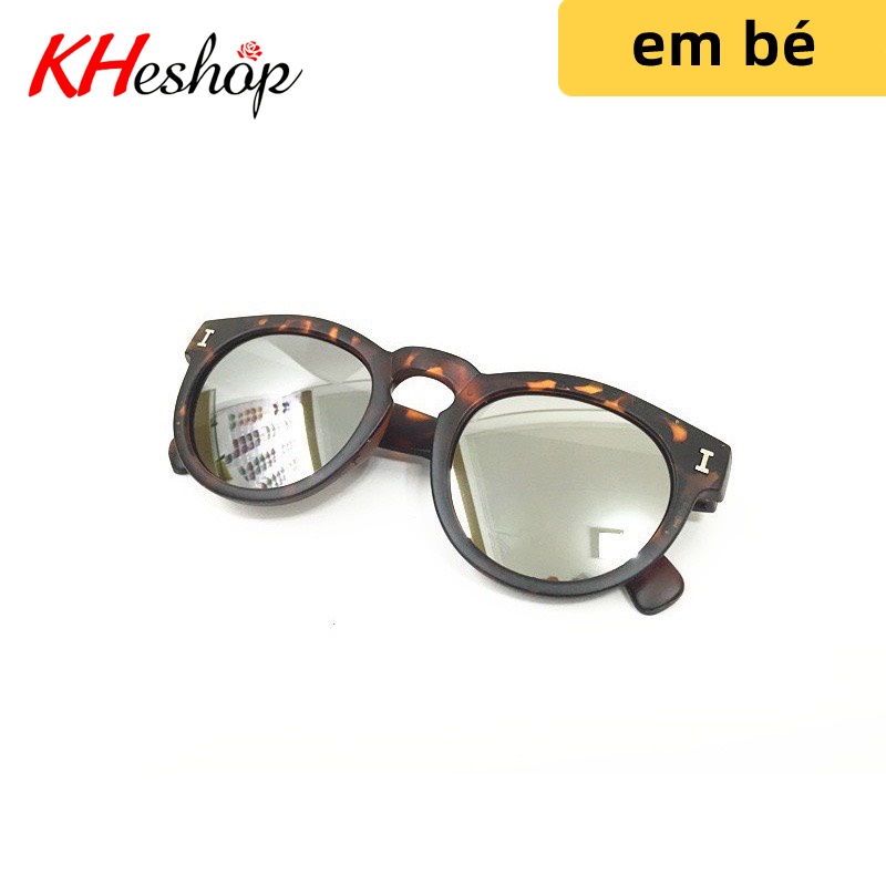 Kính râm gọng da báo cho bé chống tia cực tím, Kính thời trang cho bé 2-9 tuổi giá rẻ chất lượng cao mã Y1340