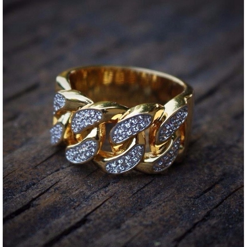 Nhẫn đồng hồ mạ vàng 18K phong cách Âu Mỹ cho nam