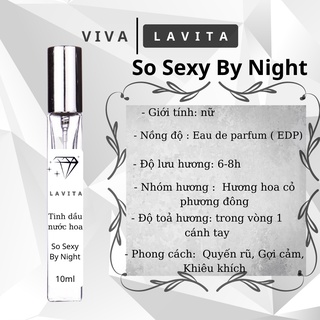 Tinh dầu nước hoa so sexy by night edp 10ml, gợi cảm, ngọt ngào