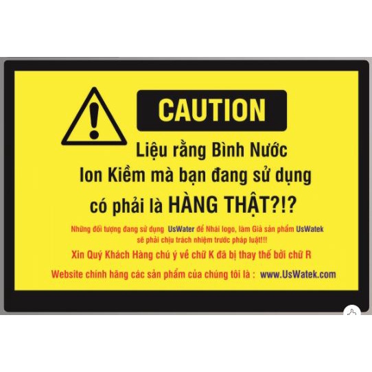 Bình nước tạo kiềm Uswatek