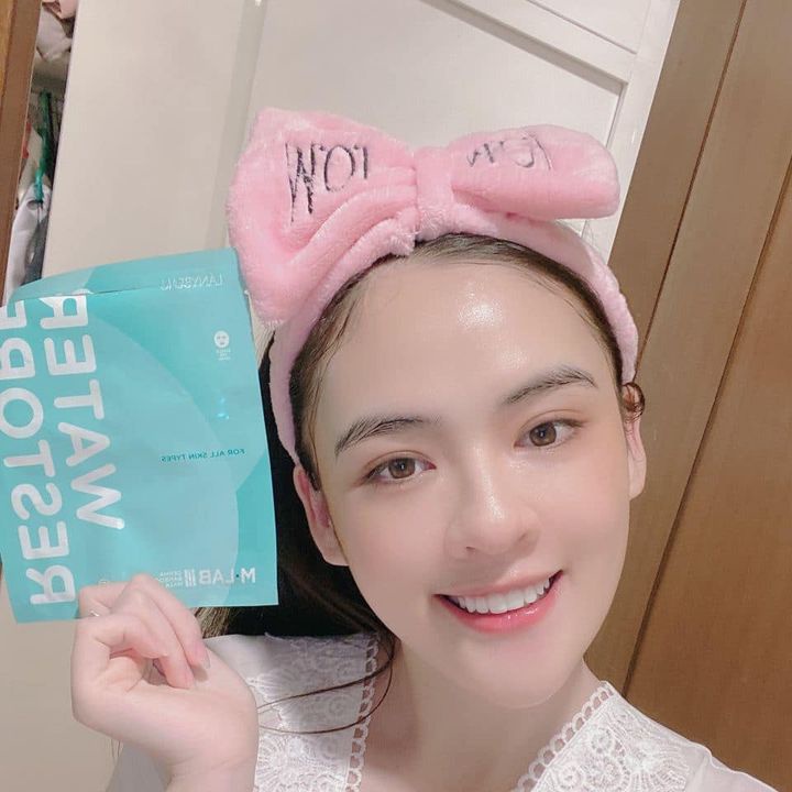 [Chính hãng] Mặt nạ sợi tre màu xanh cấp ẩm giúp trắng da M-Lab - Mỹ phẩm LanýBeauty - Màu Xanh