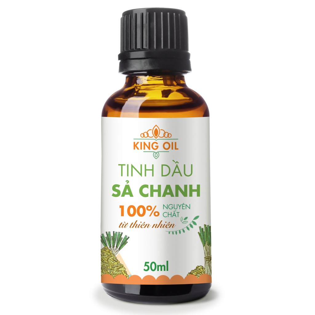 Tinh dầu Sả Chanh nguyên chất 100% Organic từ thiên nhiên, thơm phòng, thư giãn, đuổi muỗi KingOil
