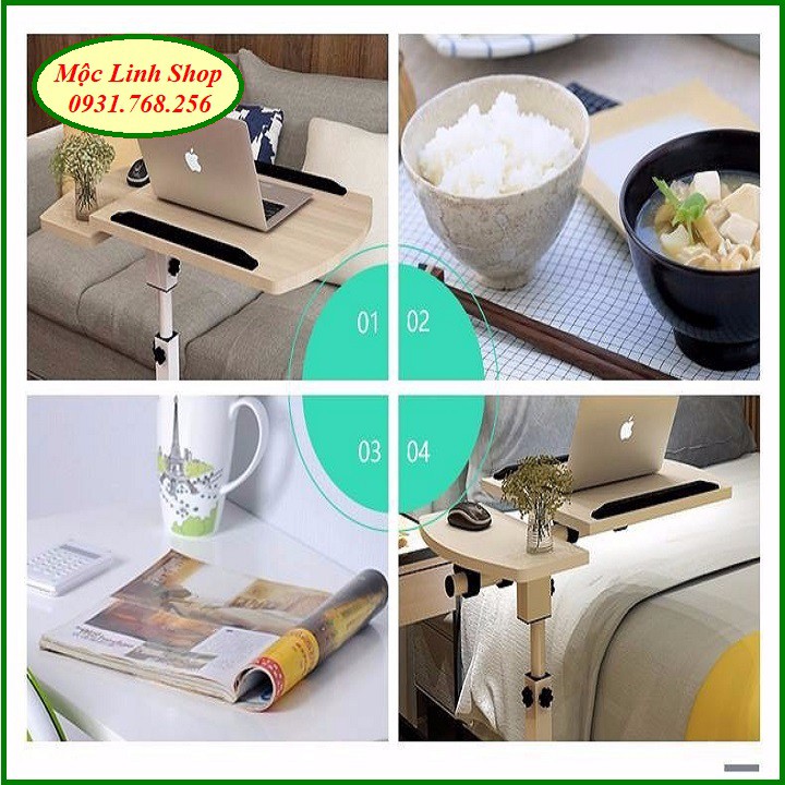 Bàn học 1 chân T01 có bánh xe 60x40