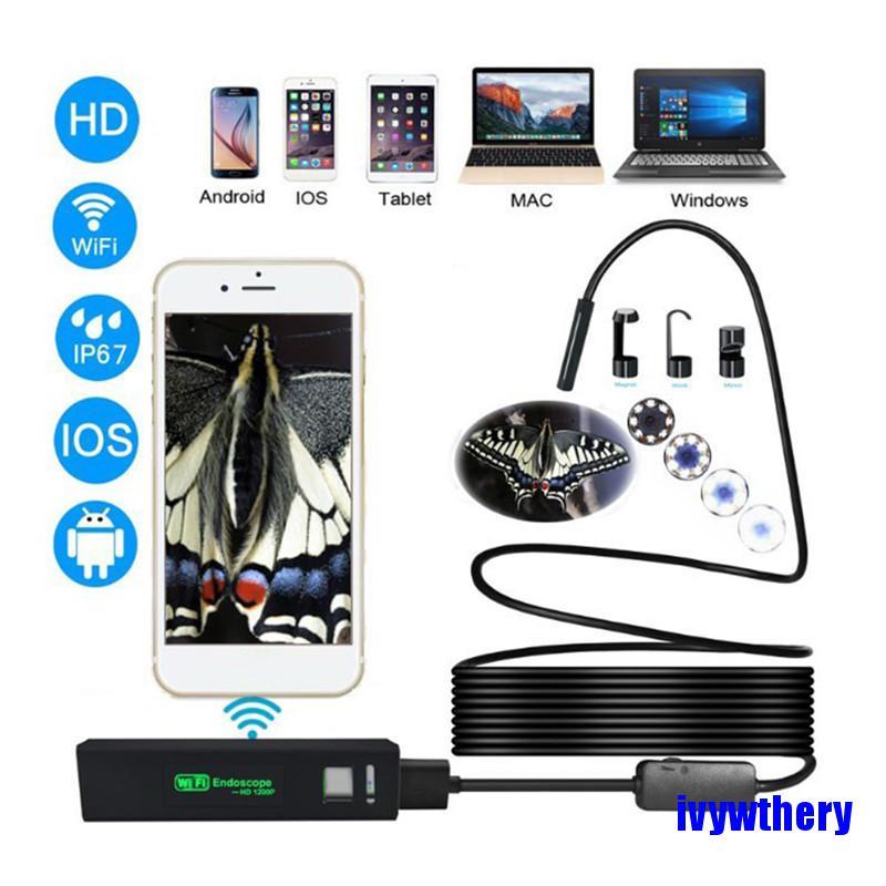 Camera Nội Soi Chống Nước 8 Bóng Led Cho Android Iphone Wifi