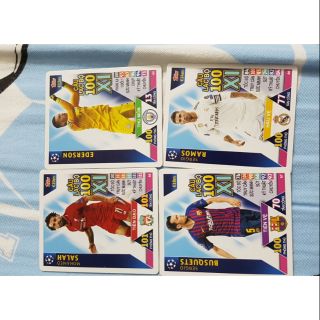 Thẻ match attax Poca 100 club (28k/ thẻ )